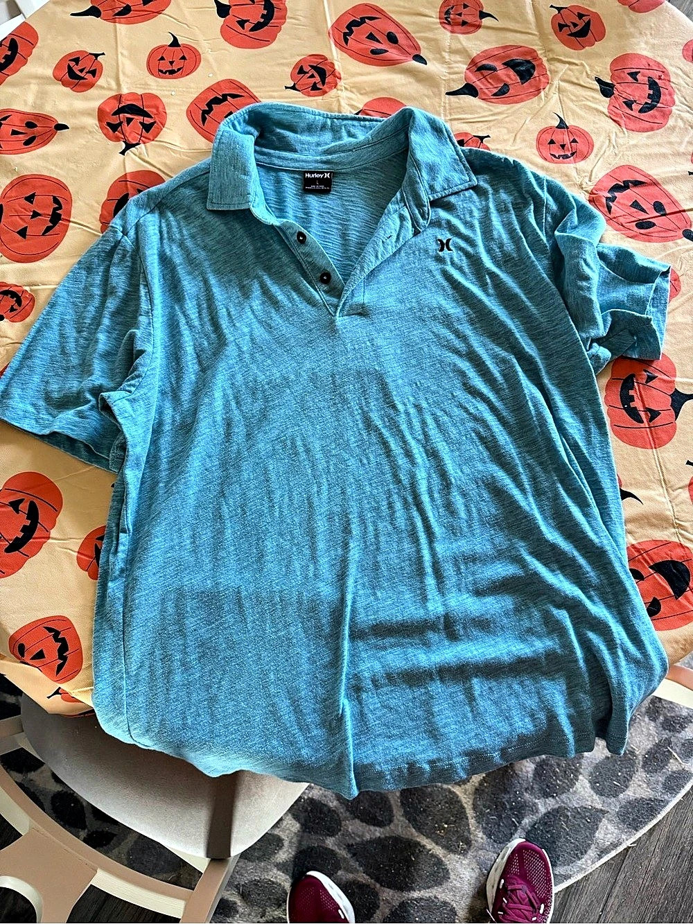 Hurley Icon Slub Short Sleeve Polo Men's Blue
